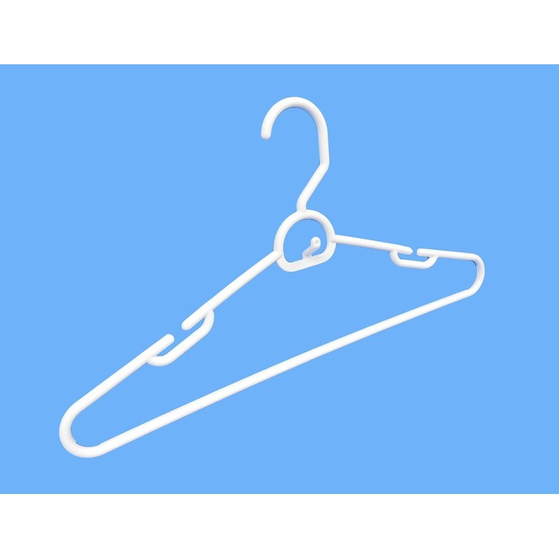 Merrick Plastic Attachable Hangers, 6-Count White