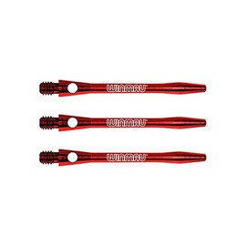 WINMAU Laser Etched Aluminium Dart Stems Medium Red - 1 set per pack (3 shafts in total)