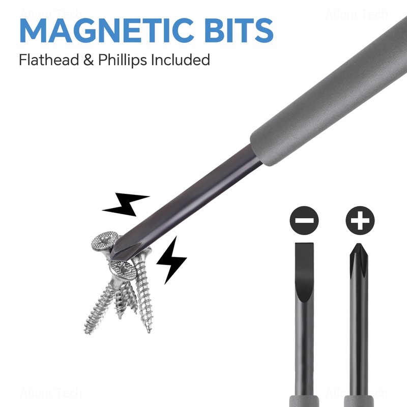 Tomorotec 2PCS Voltage Tester Screwdriver Set - Multifunctional, Magnetic Tips