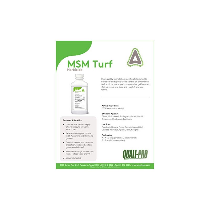 Control Solutions Quali-pro Msm Turf Herbicide 2 Oz