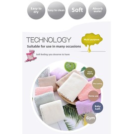 DJDBaihuo 20 Pack High Density Coral Fleece Multifunctional Square Small Hand Wipe Kitchen Office Car Courtyard Glass towelFace (Green)