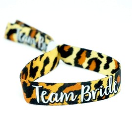 5 Pack Leopard Print Hen Party Wristbands, Team Bride Wristbands, Leopard Print Hen Party Favours, hen do accessories