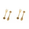JapanBargain Set of 2 Reusable Bamboo Kids Spoons & Forks-Bear's