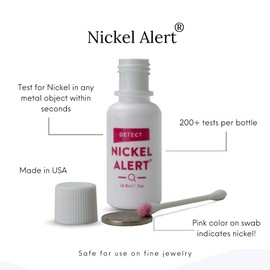 Nickel Alert Single Bottle - Perform 200+ At-Home DMG Spot Tests for Nickel in Metal (Jewelry, Watches, Buttons, Buckles) - Jewelry Test Kit for Nickel Allergy Protection