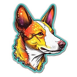 Yoonek Graphics Basenji Basenji Dog Vinyl Decal Sticker for Car, Laptop, Tumbler, More. #0010142-4"