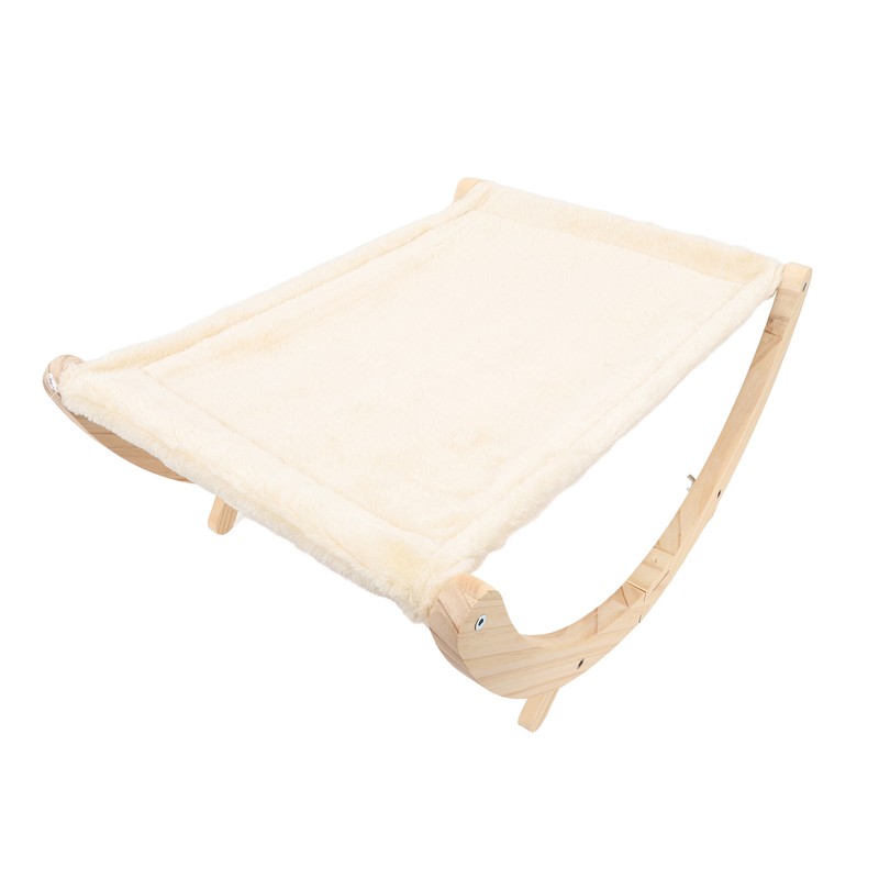 Wooden Cat Hammock Foldable Antislip Easy To Assemble Elevated Pet