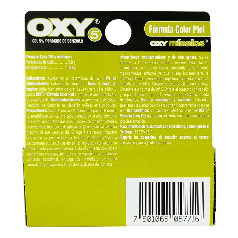 Oxy 5 Para Barros Y Espinillas Color Piel 30g Piel