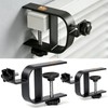 Bobuuii No Drill Curtain Rod Brackets, Inside/Outside Mount, Black 2