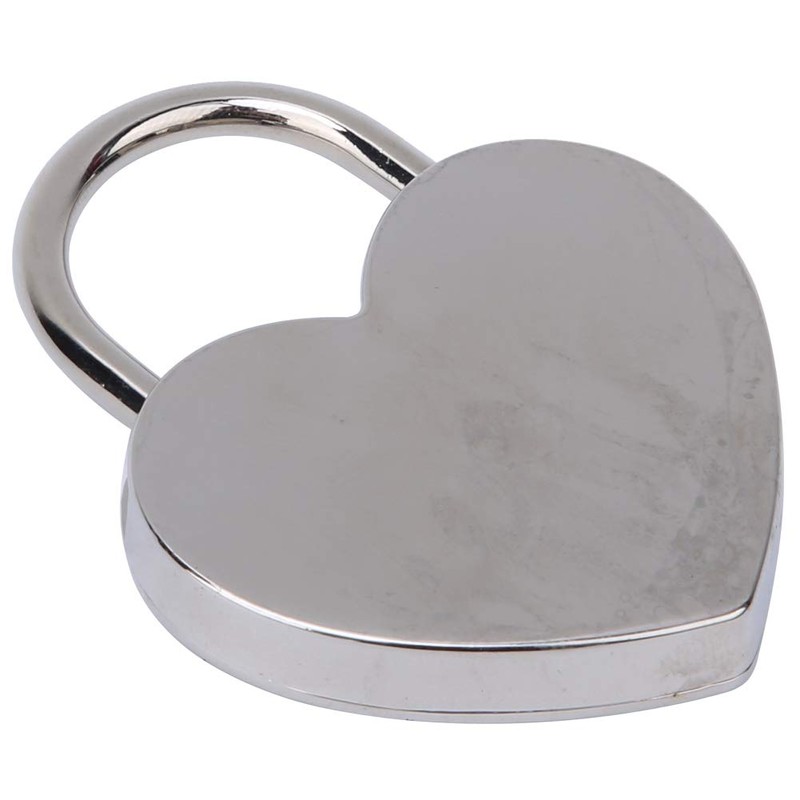 1pcs Heart-Shaped Padlock, 1.8 x 2.3in Mini Lock with Keys