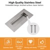 MOROBOR Brushed Nickel Flush Pull, 2Pcs Stainless Steel Rectangle Side