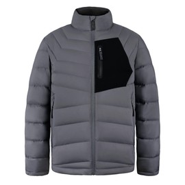 HARD LAND Men's Lightweight Puffer Jacket Insulated Water-Resistant Outdoor Winter Down Jacket for Men Grey XL