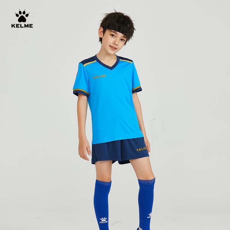 Kelme Junior Soccer Wear, Children's Training Top and Bottom Set,