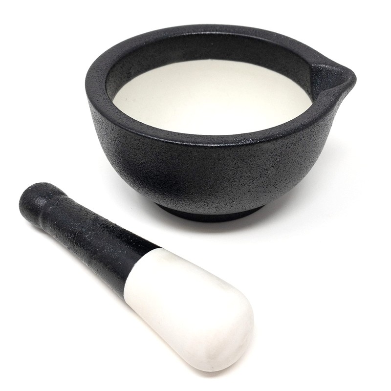 Norpro Mortar and Pestle, 4.88" x 4.5" x 2.5", Black
