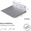 xympo Invisible Floating Bookshelf Set of 4 Wall Mounted Aluminum