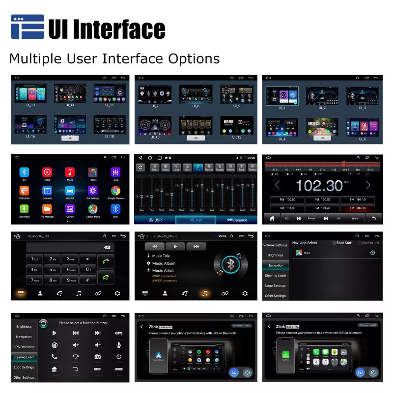 ESSGOO DVR+ CarPlay 7" Double 2 DIN Android 13 Car