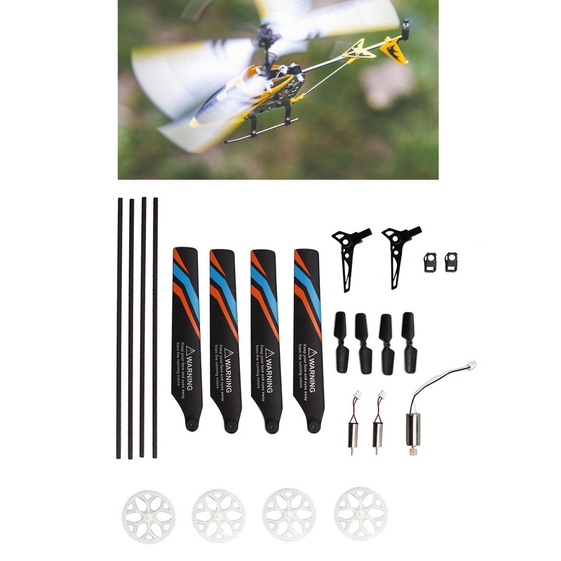 Helicopter Full Replacement Parts Set with 7 Accessories RC Rotor