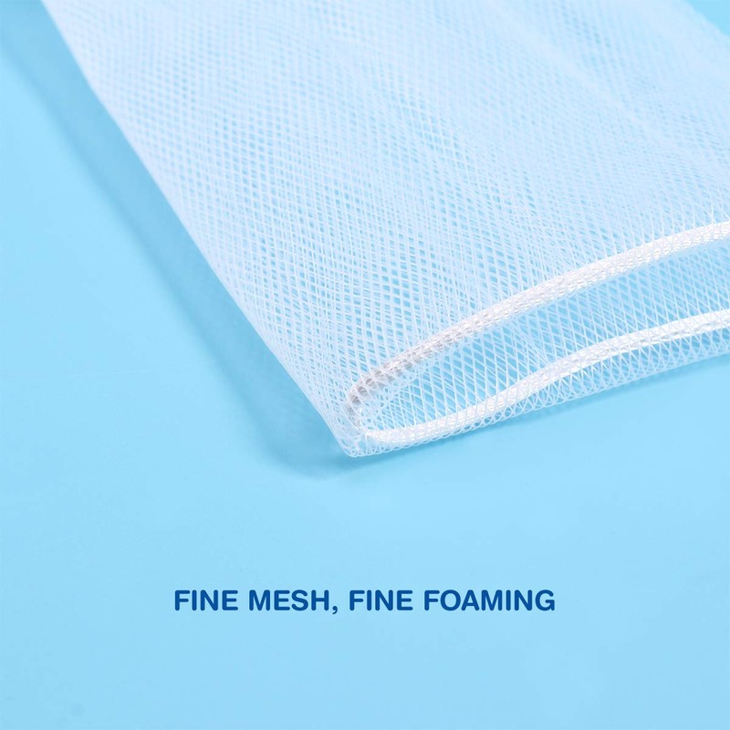 Frcolor Whisk Net, Soap Net, Soap Bag, Drawstring Bag, Mesh,