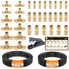 CheeMuii 35 PCS Brass DOT Air Line Fittings with 50FT