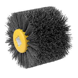Shineboc Sanding Brushes, 320 Grit 120 x 100 mm Nylon Brush, Polishing Brush for Woodworking, Grit Brush Bristle Brushes for Satin Machine, Wire Drawing Wheel (Grey)