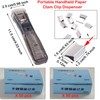Taicols Portable Handheld Paper Clam Clip Dispenser with 100 Refill