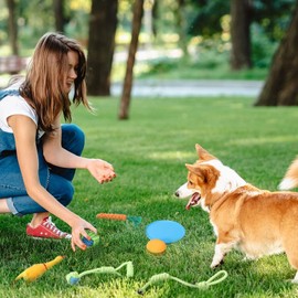 VIOSOON Juguete Interactivo para Perro Juguetes para Perros Afilar los Dientes Resistente a Las Mordeduras Halcón Shiba Inu Gato Interactivo Pet Set Dog Supplies Juego de 7 Piezas (7 Piezas)