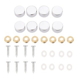 Lemfema Decorative Screws, Cosmetic Screws, Screw Cap, Doorplate, Fasteners, Decorative Cap Included, Set of 8 (0.4 inches (10 mm)