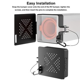 Fabater RV Bumper End Cap for 4 Inch Bumpers Plug, Square RV Bumper Cap Cover, Carbon Steel Sewer Cap for RV Campers, RV Parts and Accessories