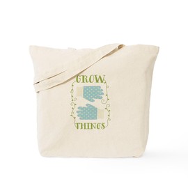 CafePress Grow Things Tote Bag Reusable Natural Beige Canvas Shopping Bag