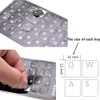 2 PCS Russian Keyboard Stickers with Non-Transparent Black Background &