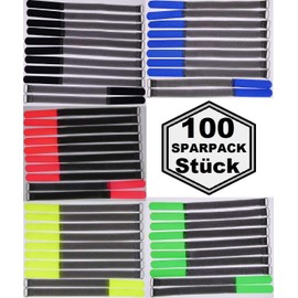 100 x 30 cm x 20 mm FUK Resealable Velcro Cable Ties, Multi-Colour with Metal Eyelet, Cable Velcro Tape, 300 mm, Reusable