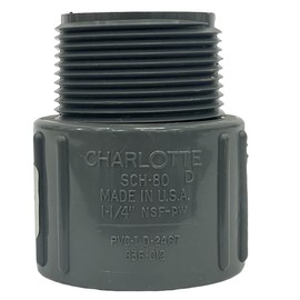 Charlotte Pipe 1-1/4 Sch80 MPT Adapter