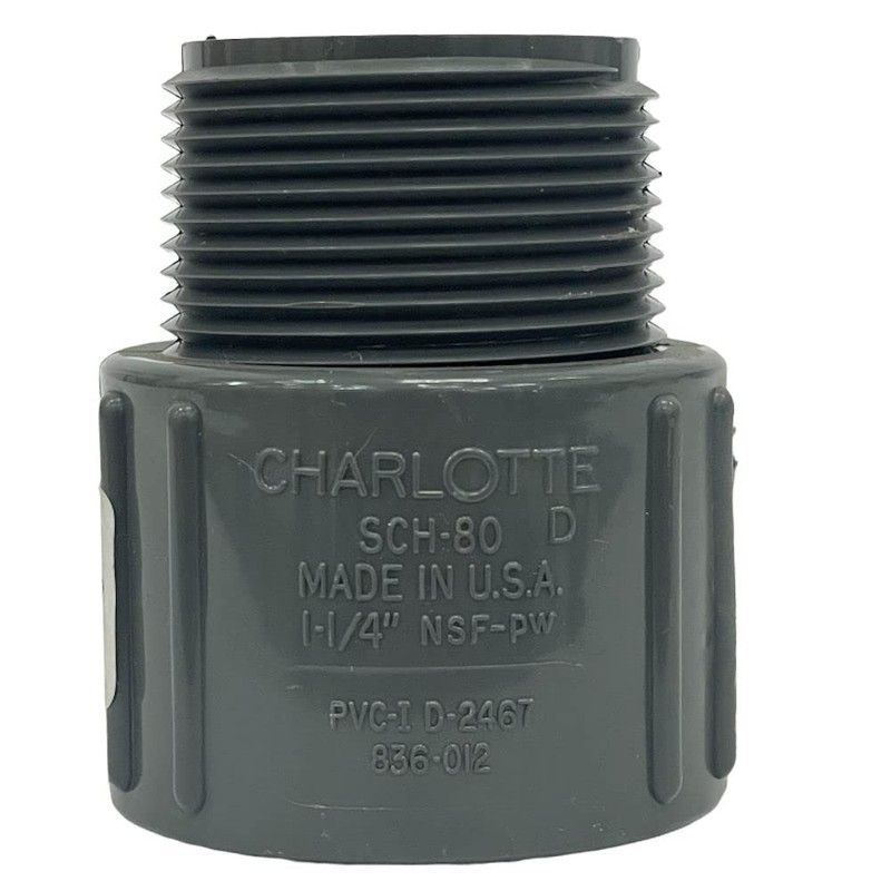 Charlotte Pipe 1-1/4 Sch80 MPT Adapter