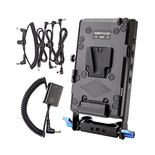 KOERTACOO V-Mount Lock Battery Plate Power Supply Splitter Adapter with