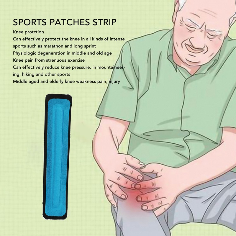 Sports Support Strip Blue Reinforced Adhesive Muscle Strips for Knees