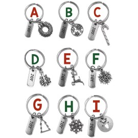 Joy Set Lot 9 Christmas Joy Keychains Keyrings Bulk Wholesale Small Gifts