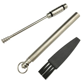 TAKES Titanium Earcakes Exquisite Key Chain Spiral Mikami Portable 360 Degree (Silver)