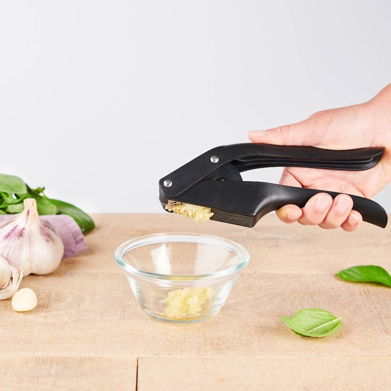 Mastrad F25600 2-in-1 Stainless Steel Garlic Press Cutter and Crusher