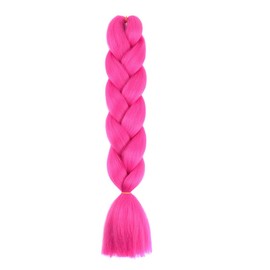 Braiding Hair Rose Red Braid Hair Extensions for Box Braids Hot Water Setting High Temperature Synthetic Fiber (A18-1Pack)