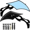 Universal Motorcycle Mirrors Black Diamond Blue Lens | Replacement for