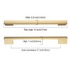 Asidrama 10 Pack 7.5 Inch(192mm) Brushed Gold Cabinet Pulls Kitchen
