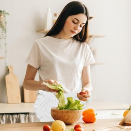 VilaGi Waitress Apron,Waist Apron with Pockets,Short White A/pron for Women,Adjustable Half Ap/ron Maid Ap/rons Costume A/prons for Home Kitchen Restaurant,Coffee Waitress,Waiter, Bar Cooking