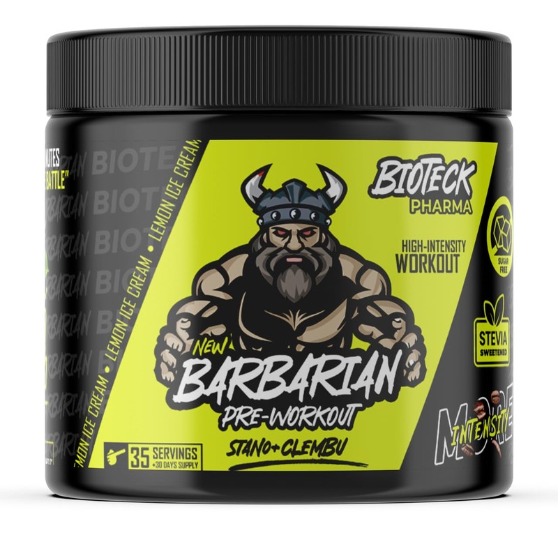 Pre entreno barbarian sabor helado de limon de 350 gr