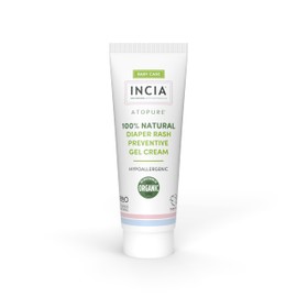 Incia Natural Nappy Rash Gel - 60 ml, for Babies and Adults, Soothing, Hypoallergenic, Zinc Free, with Shea Butter and Marigold Oil