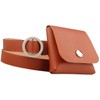 CHROME CRANE BLT036 Women's Leather Belt, Waist Bag, Pouch, Small