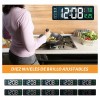 Oailgent Reloj De Pared Digital Con Termómetro, Alarmas Y Calendario