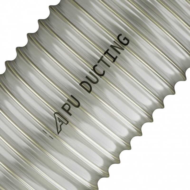 50mm Diameter Flexible Polyurethane Ducting Dust & Fume Extraction, Woodworking