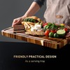 End Grain Cutting Board for Kitchen with Non-slip Feet, Acacia