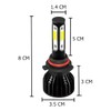 Kit de Faros Delanteros LED de 4 Lados HB1/9004 H4/HB2/9003