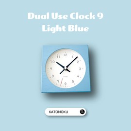 KATOMOKU Dual use clock 9 km-135LBRC Light Blue Radio Clock Continuous Second Hand