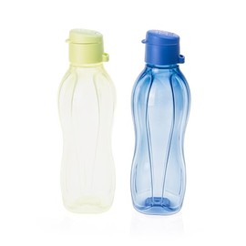 Tupperware EcoEasy Drinking Bottle Thirst Quencher Duo 500 ml Light Green + 500 ml Blue Drinking Cap Water Bottle Sports Bottle Eco Bottle Bottle 9219D-1, C 136, C 179 (including 1x Monster Magnet)